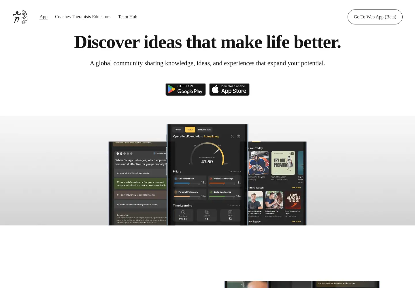 Captured homepage of heroicminds.live in the current scan