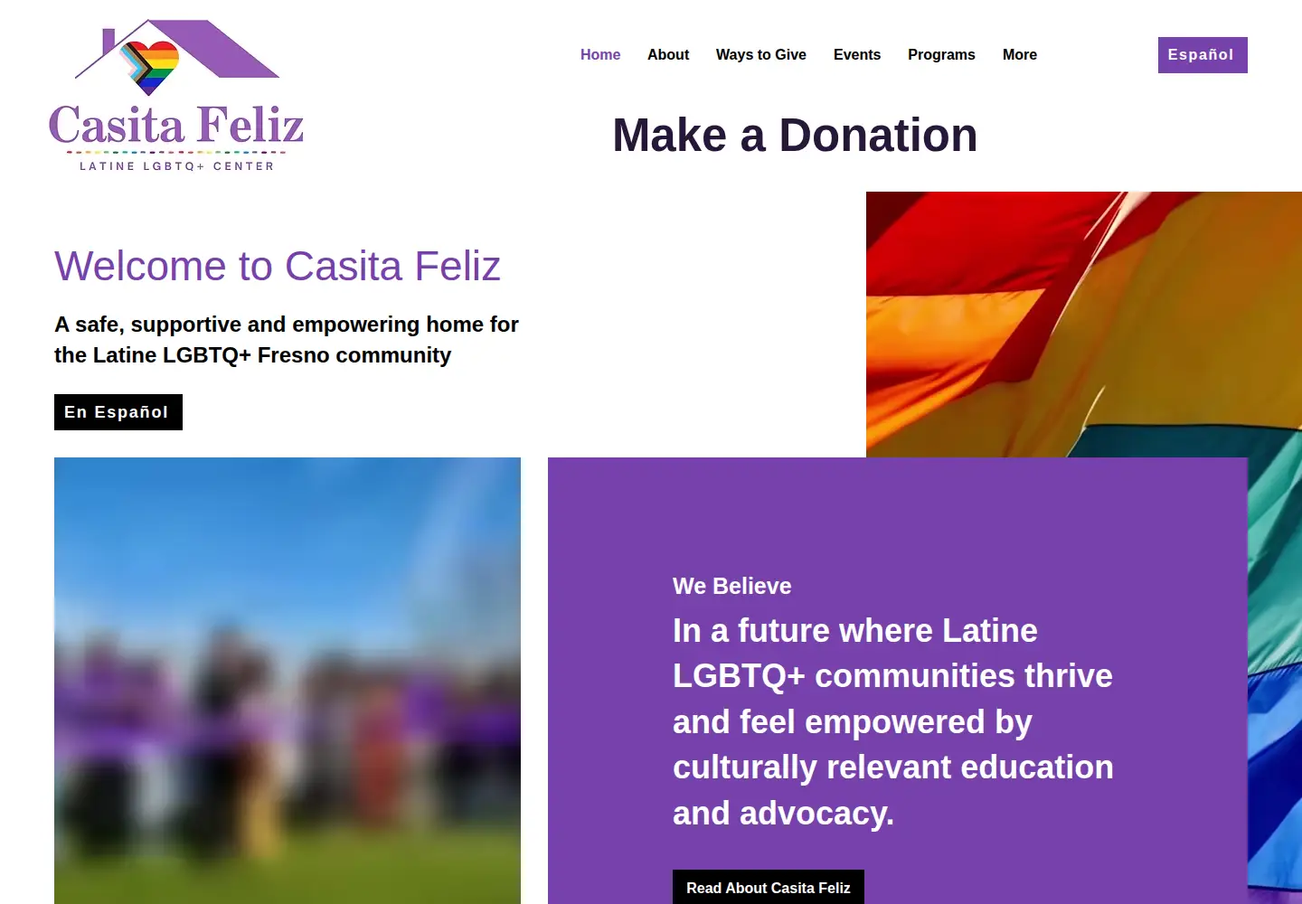 Screenshot of casitafeliz.org