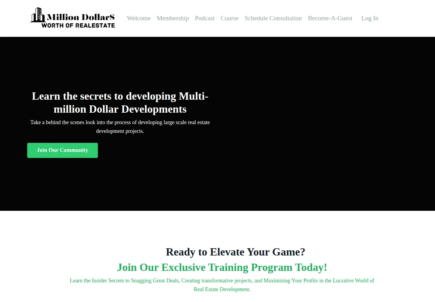 Screenshot of milliondollarsworthofrealestate.com