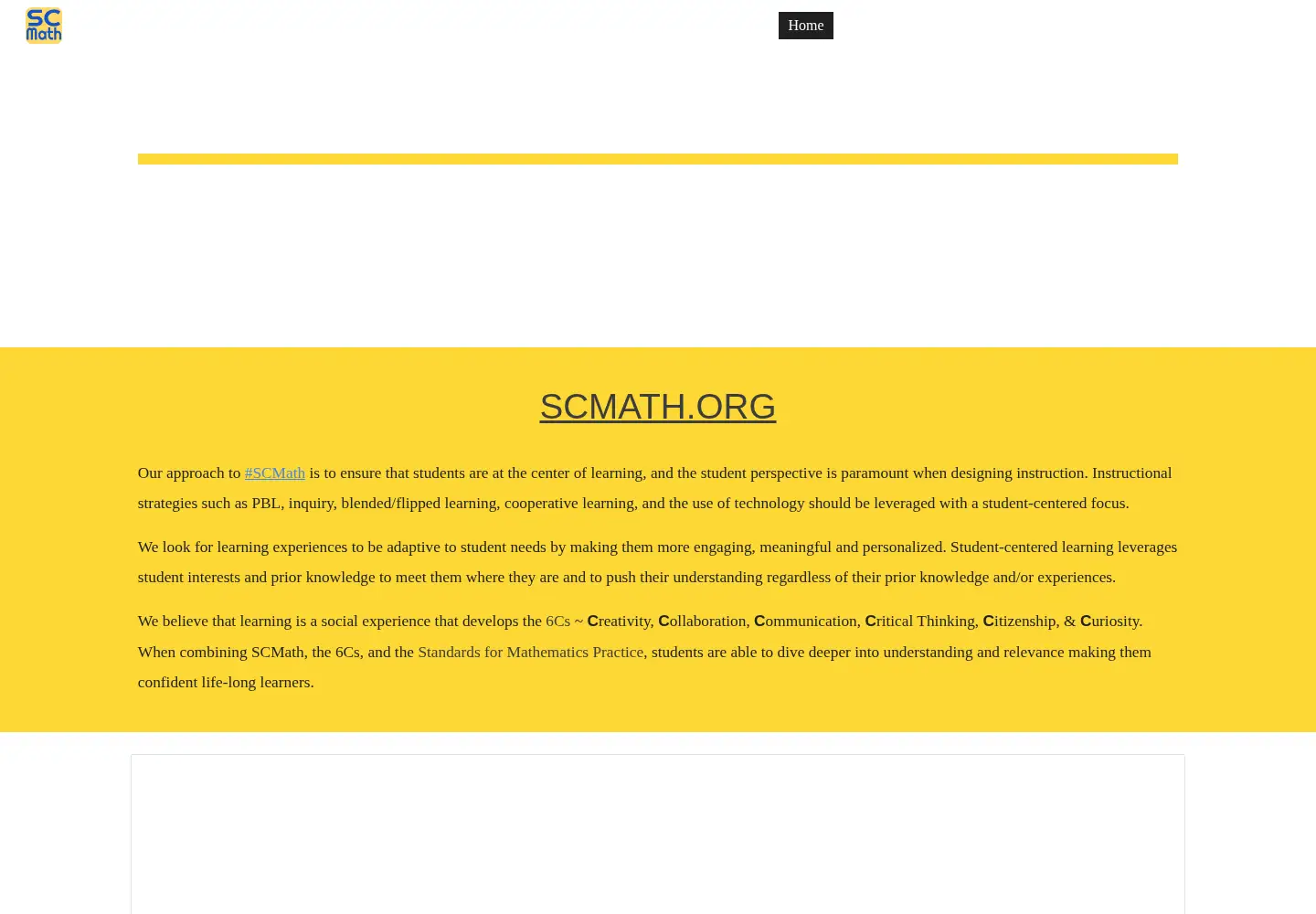 Screenshot of scmath.org