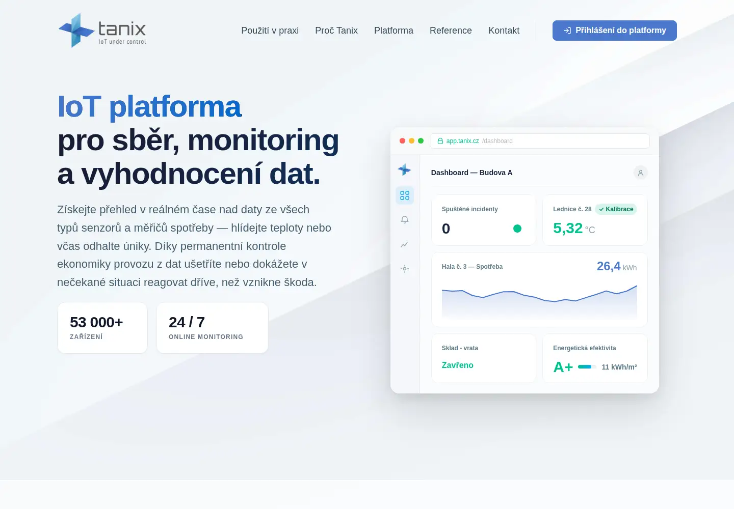Screenshot of tanix.cz