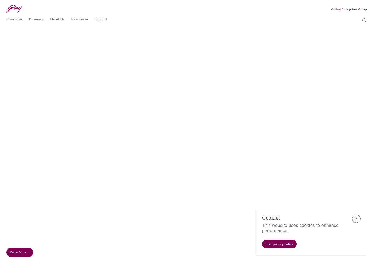 Screenshot of godrejenterprises.com