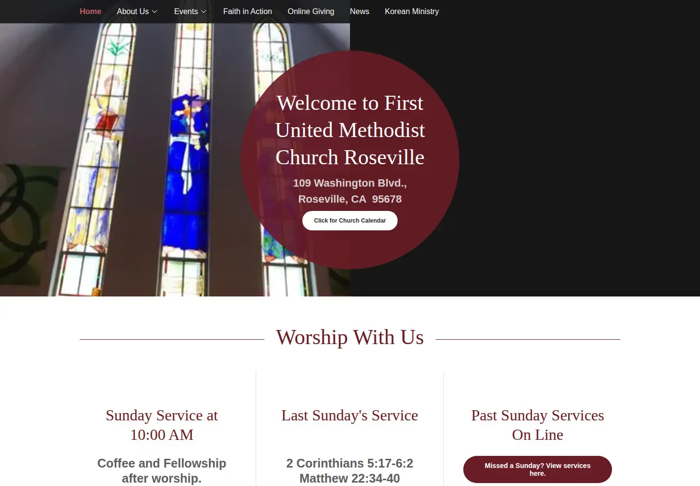 Screenshot of firstumcroseville.org