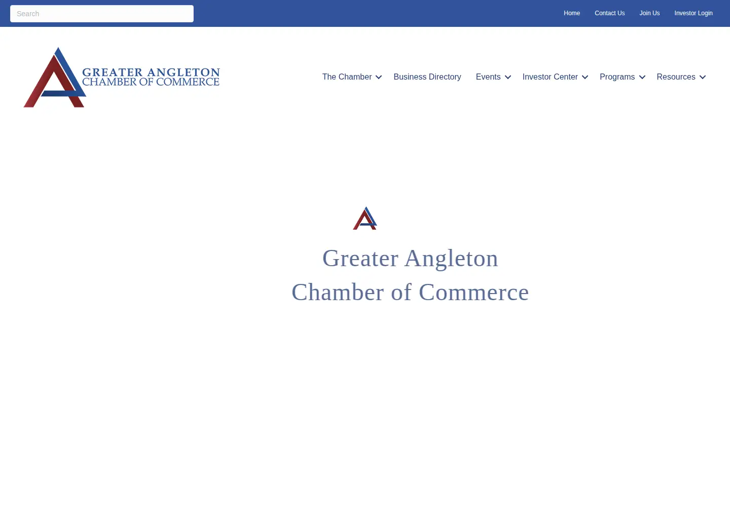 Screenshot of angletonchamber.org