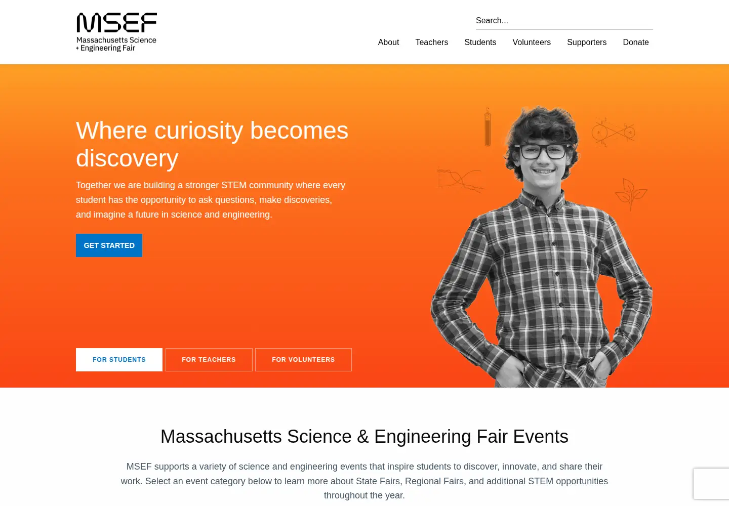 Screenshot of scifair.com