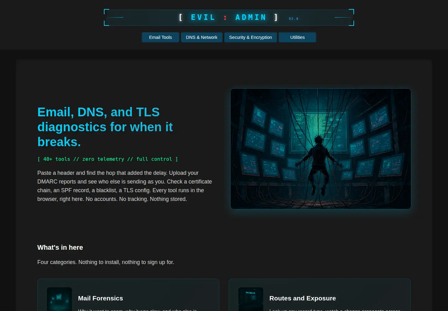 Screenshot of evil-admin.com