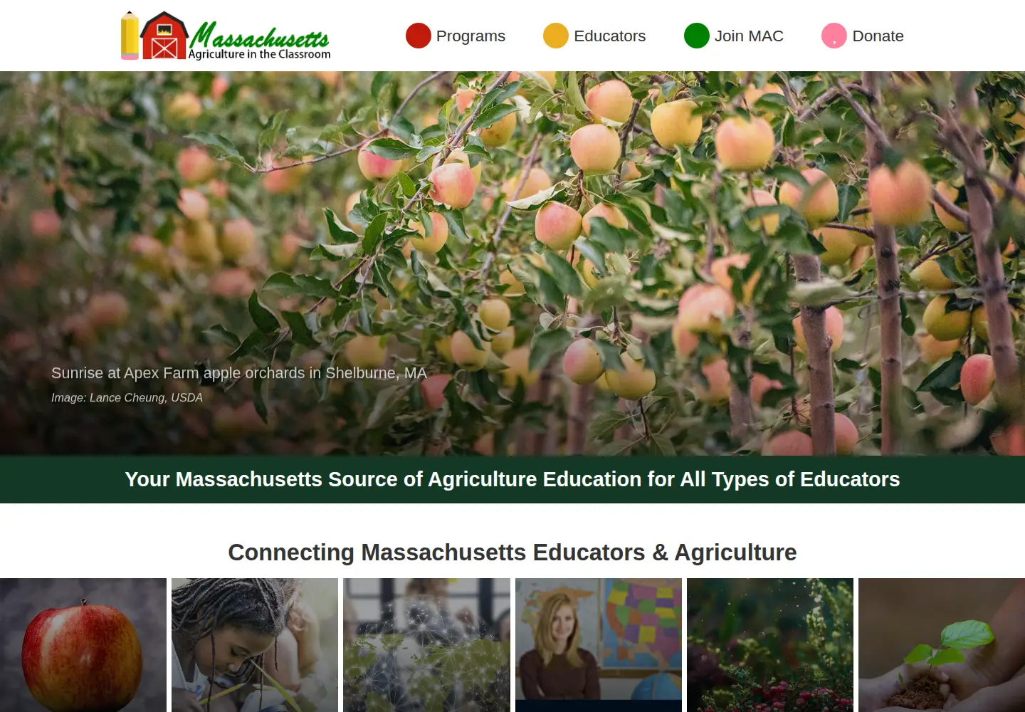 Screenshot of aginclassroom.org