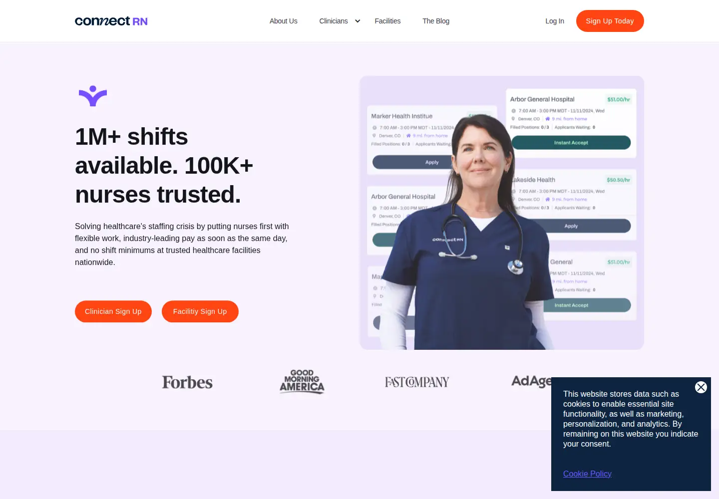 Screenshot of connectrn.com