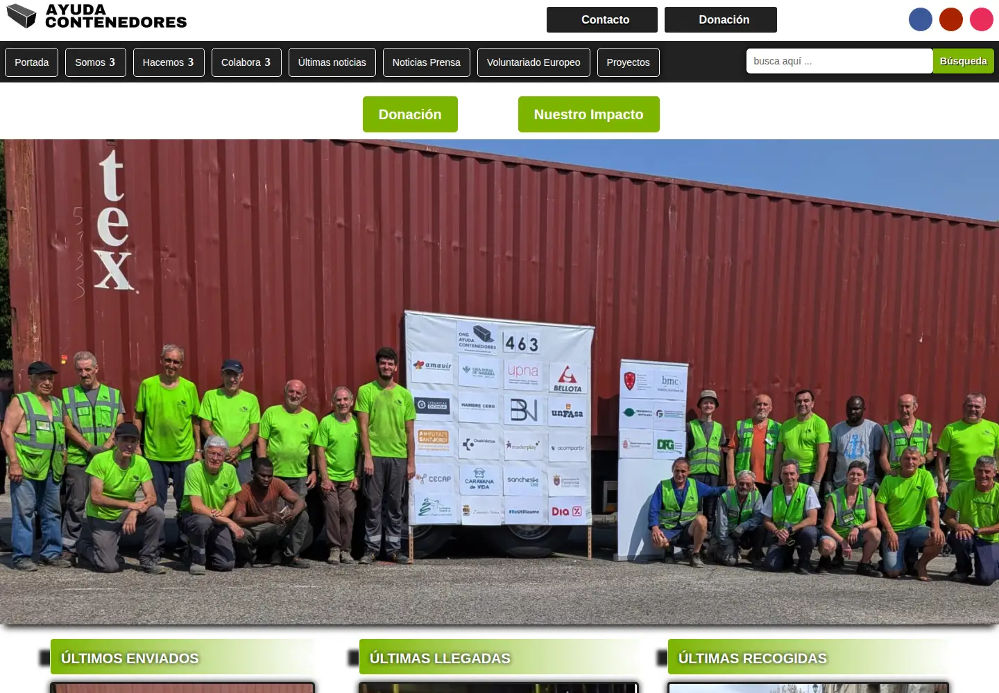 Screenshot of ayudacontenedores.org