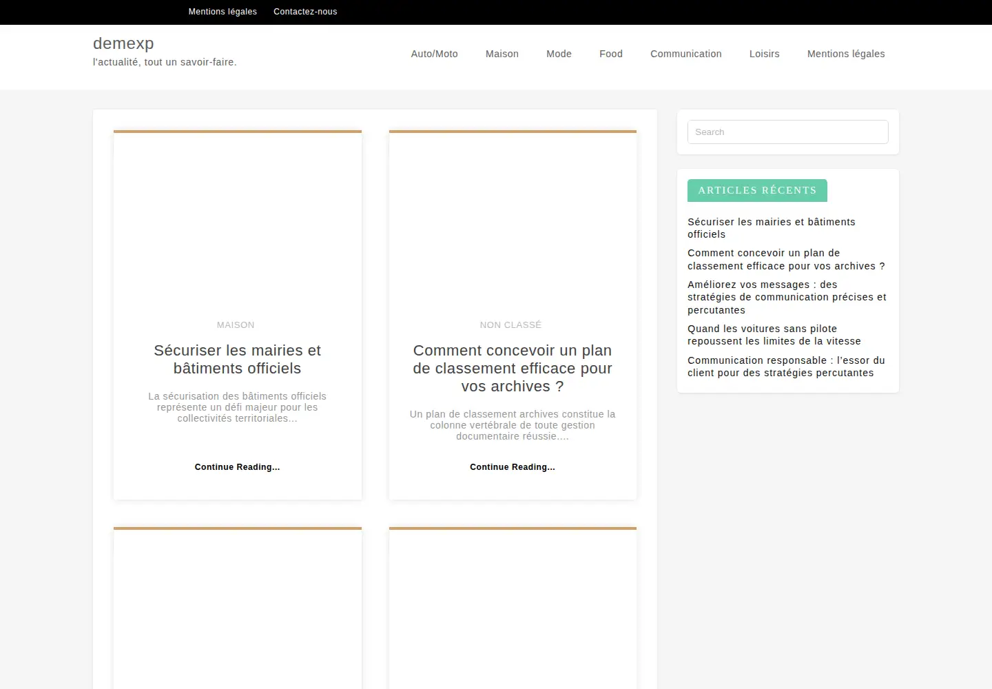 Screenshot of demexp.org
