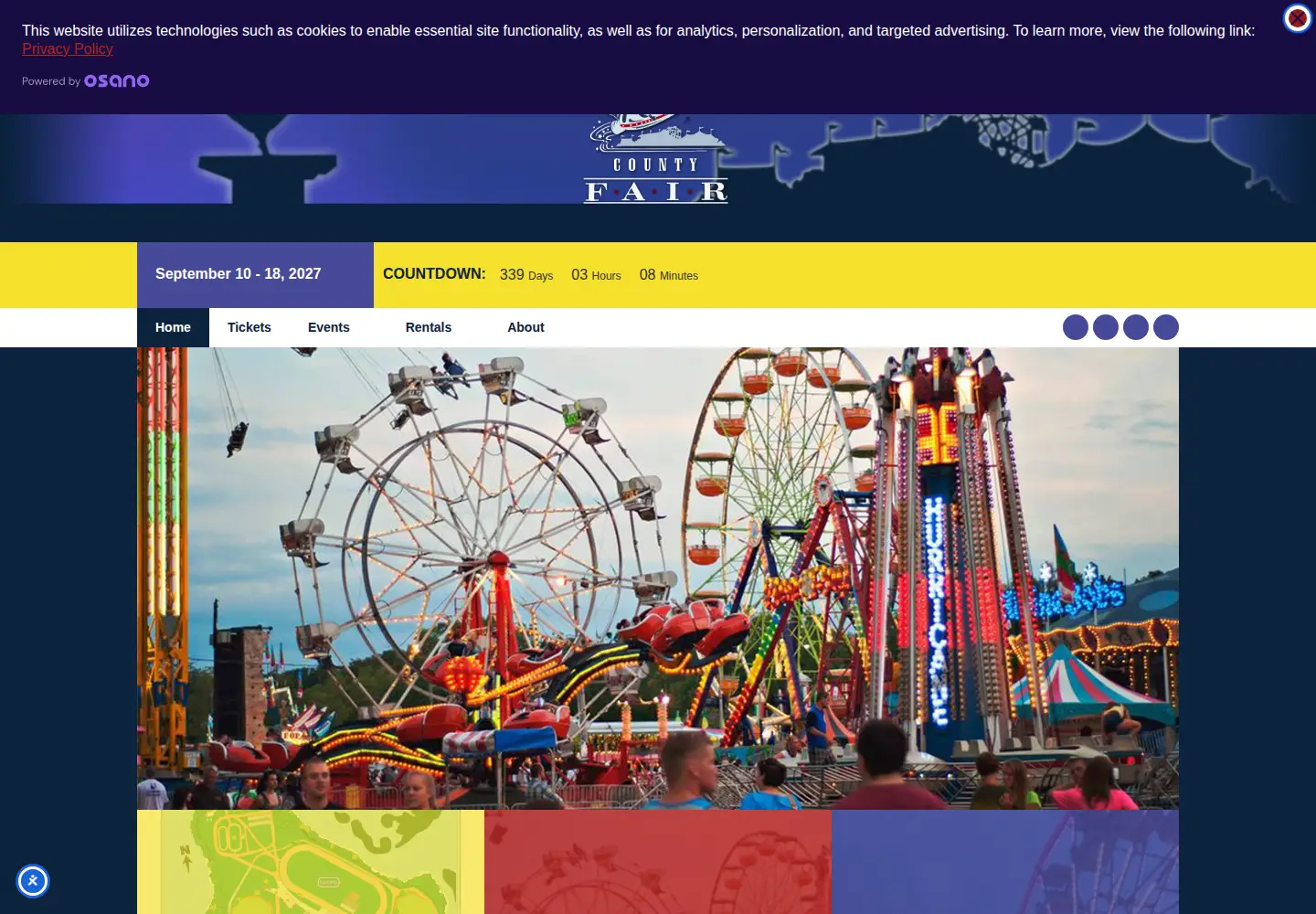Screenshot of allegancountyfair.com