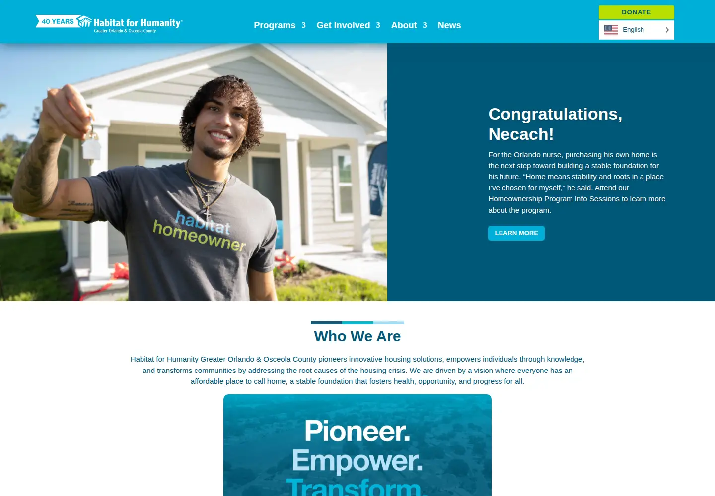Screenshot of habitatorlando.org