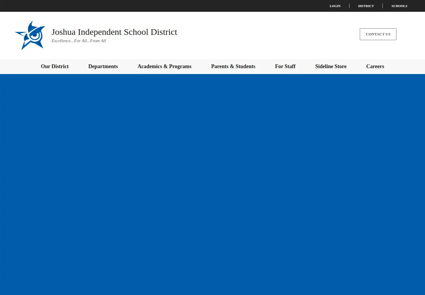 Screenshot of joshuaisd.org