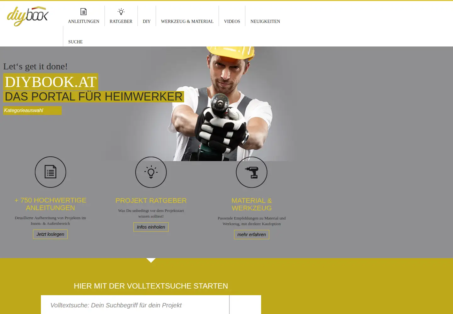 Screenshot of diybook.at