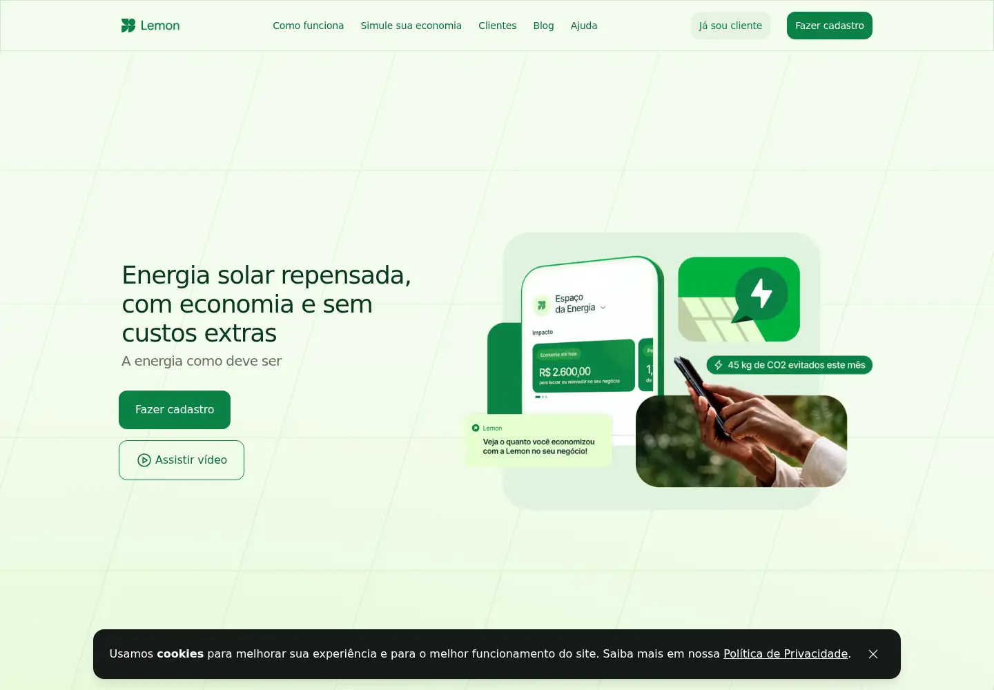 Screenshot of energialemon.com.br