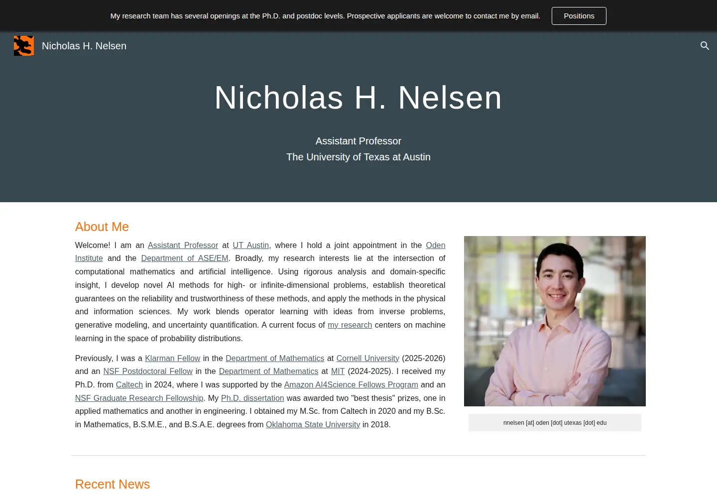 Screenshot of nicholashnelsen.com