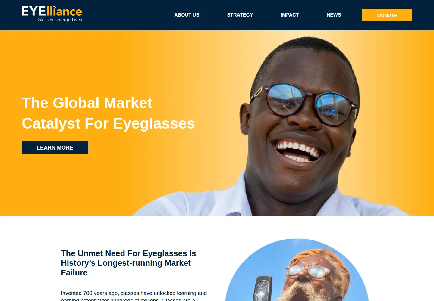 Screenshot of eyelliance.org
