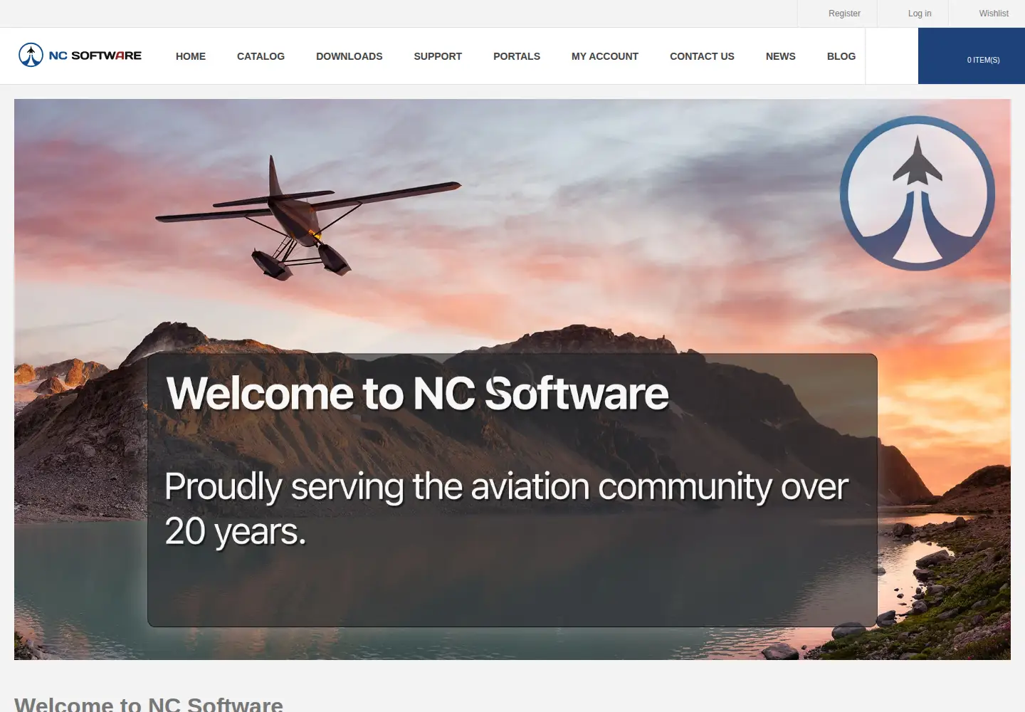 Captured homepage of nc-software.com in the current scan