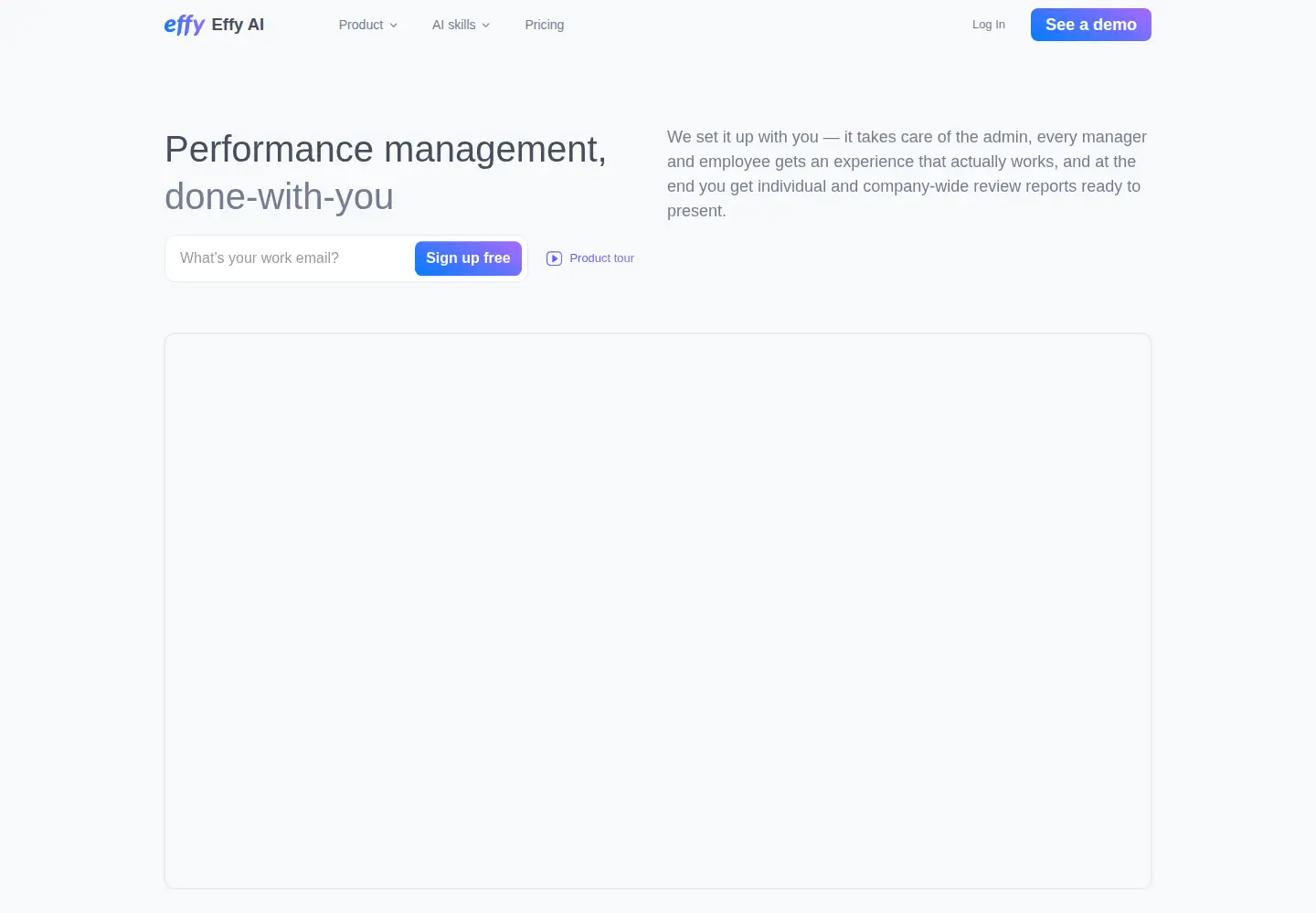 Captured homepage of effy.ai in the current scan