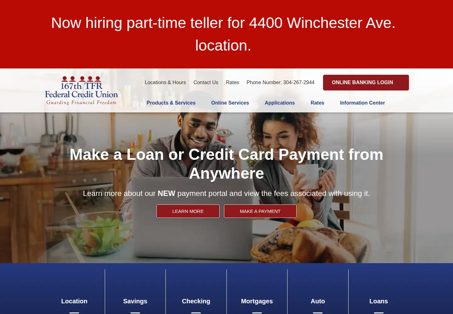 Screenshot of 167tfrfcu.com