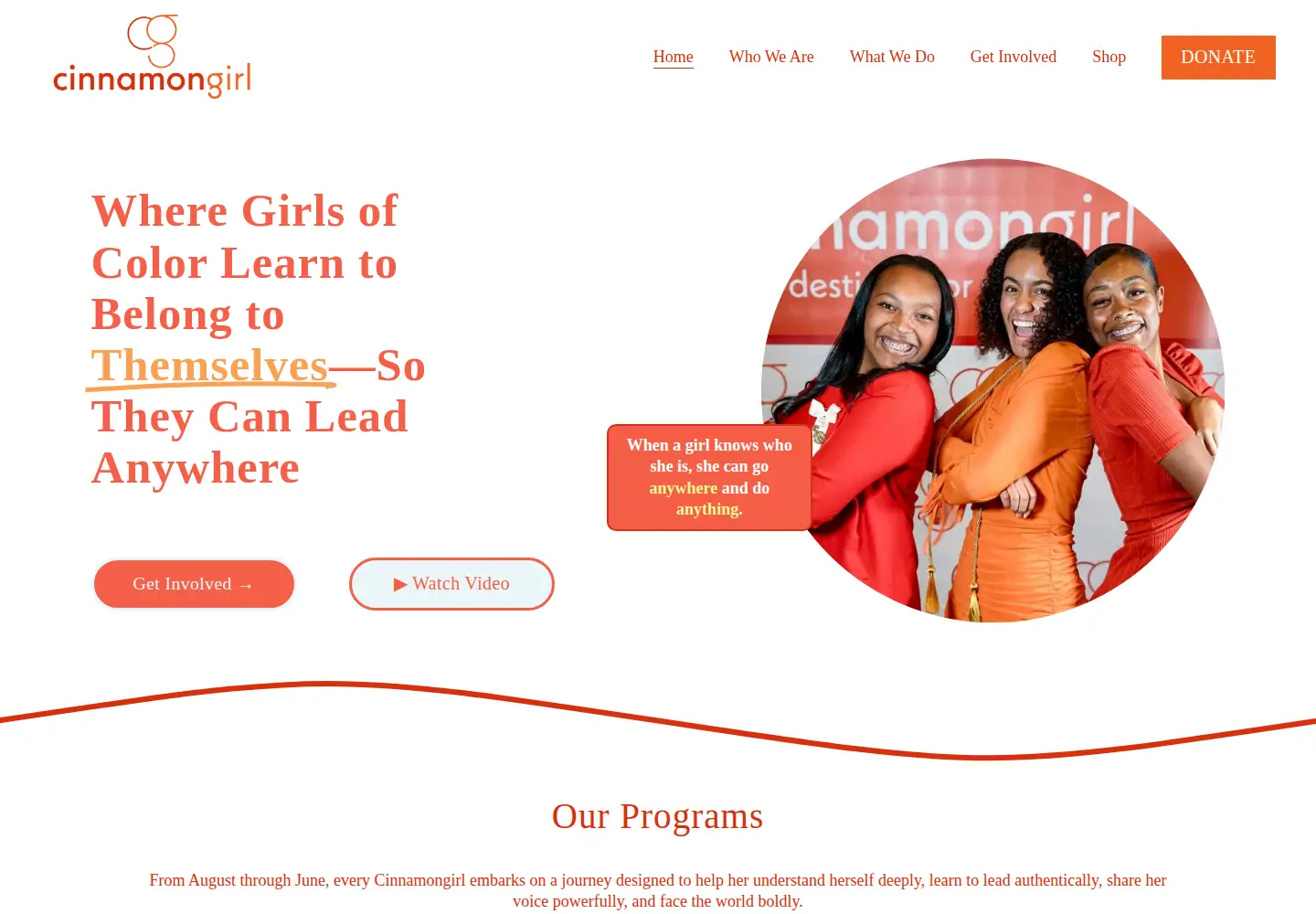 Screenshot of cinnamongirl.org