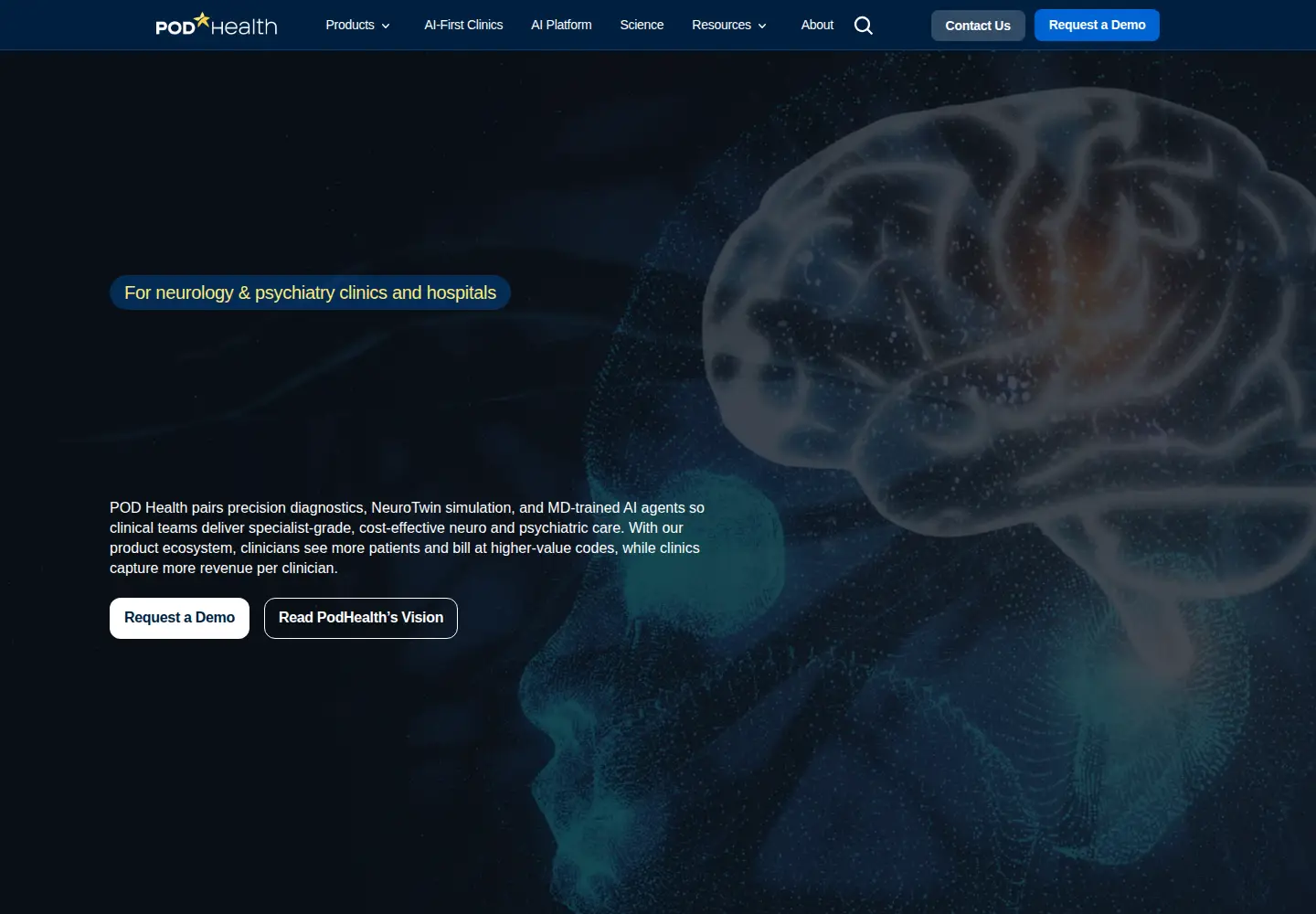Screenshot of podhealth.ai