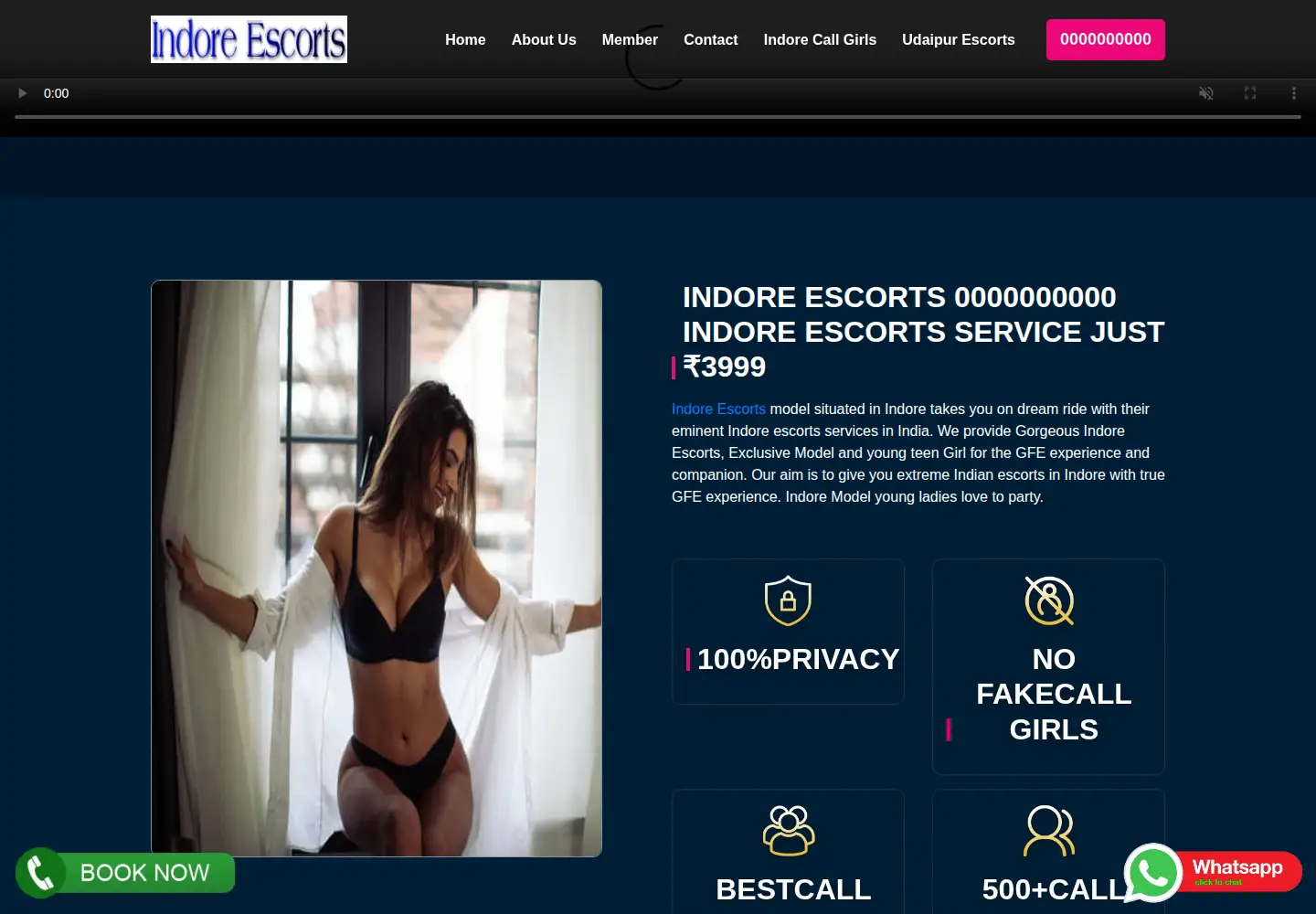 Captured homepage of escorts.org.in in the current scan
