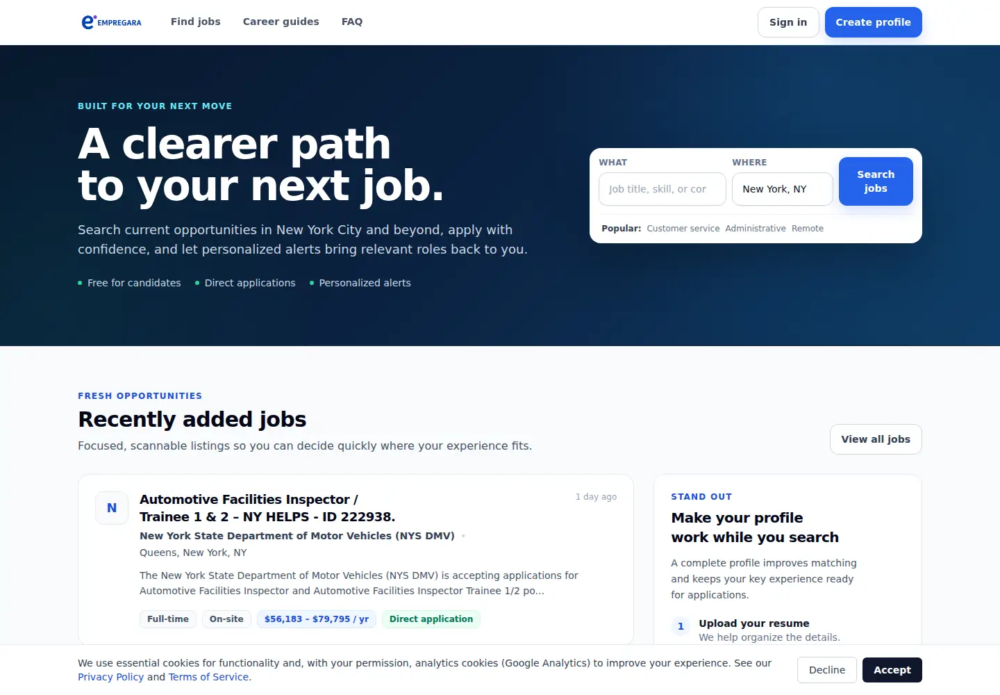 Screenshot of empregara.com