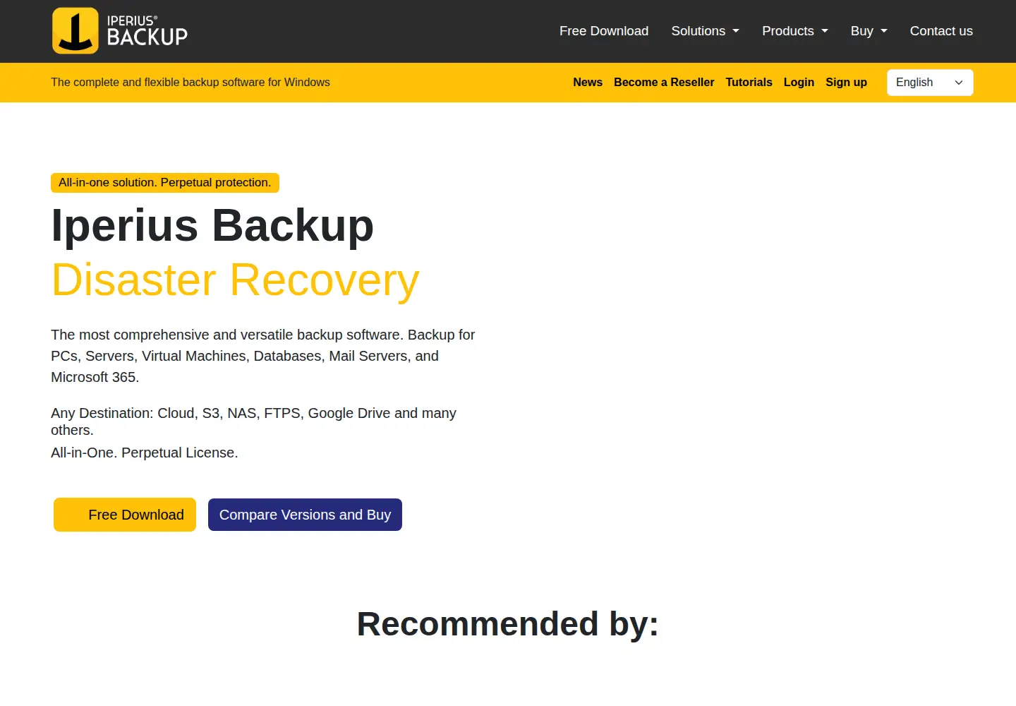 Screenshot of iperiusbackup.com
