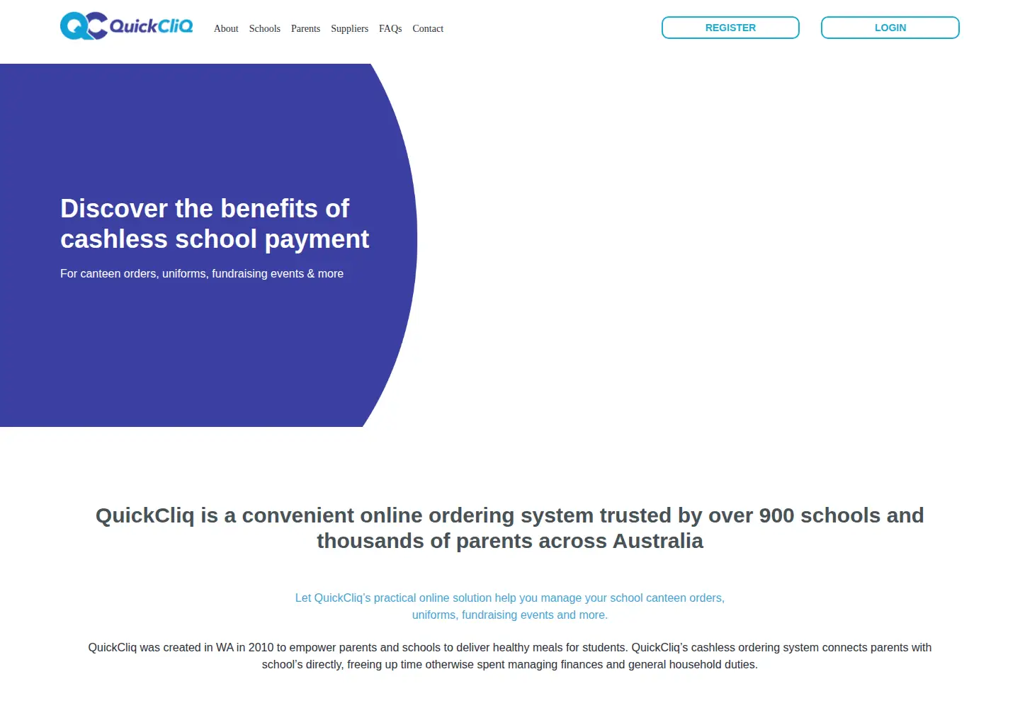 Screenshot of quickcliq.com.au