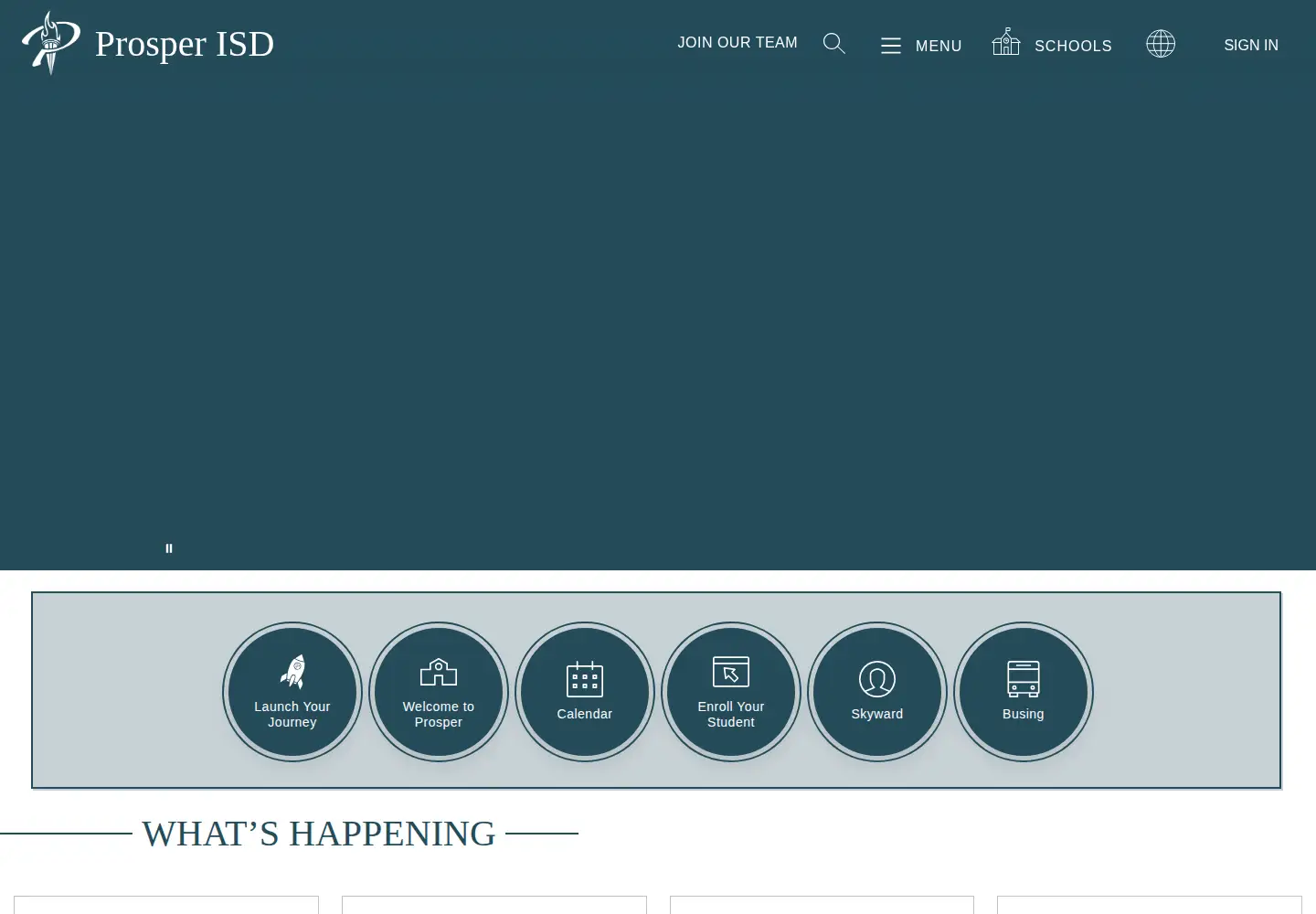 Screenshot of prosper-isd.net