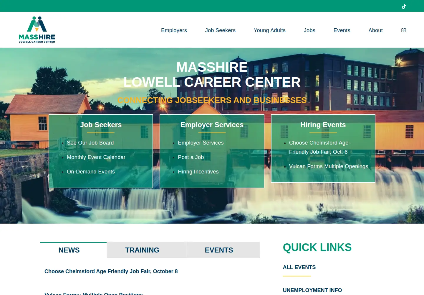 Screenshot of masshirelowellcc.com