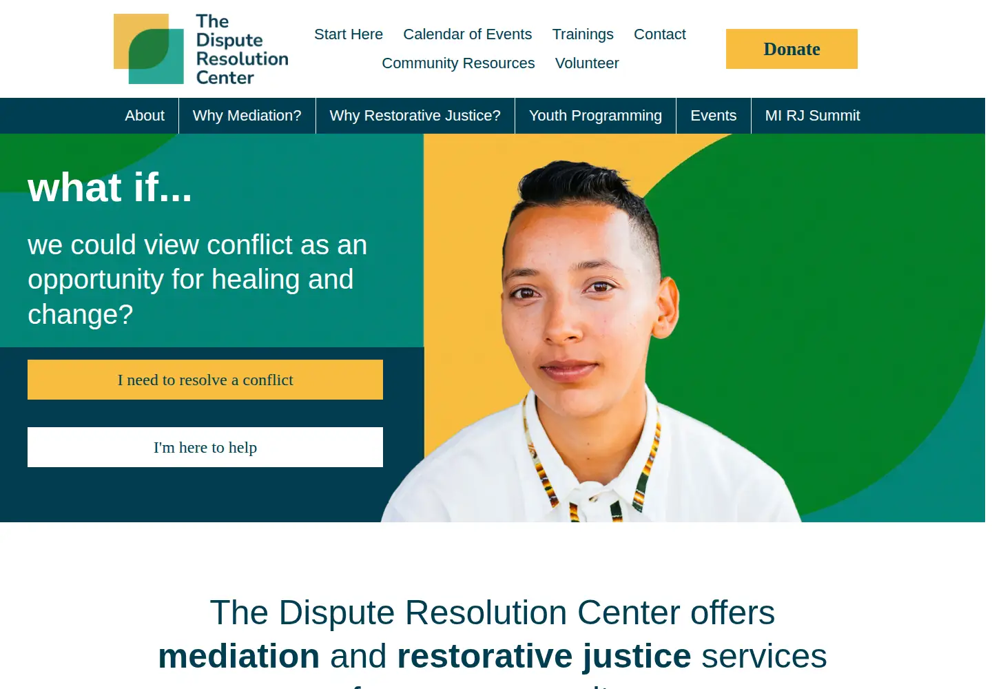 Screenshot of thedisputeresolutioncenter.org
