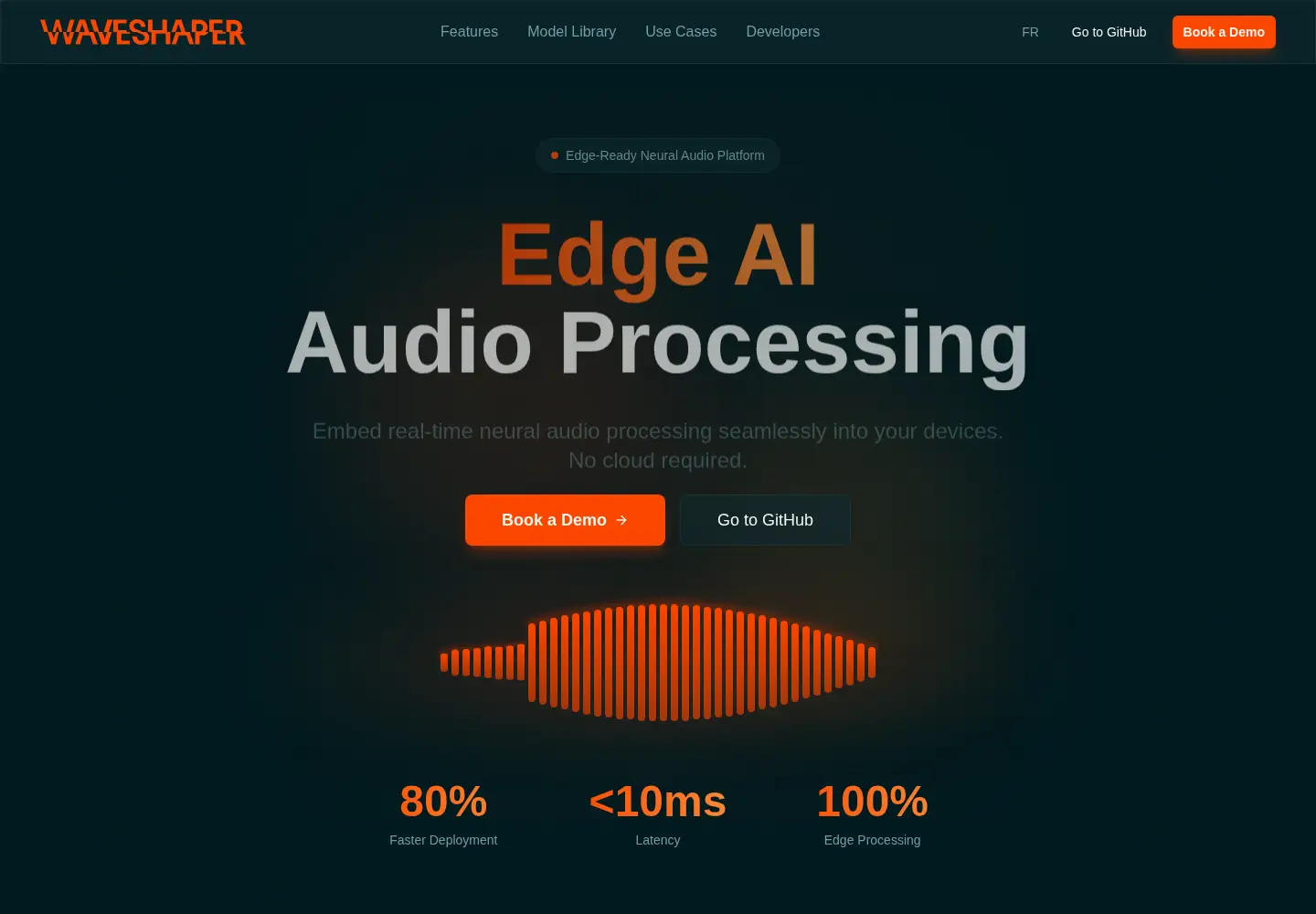Captured homepage of waveshaper.ai in the current scan