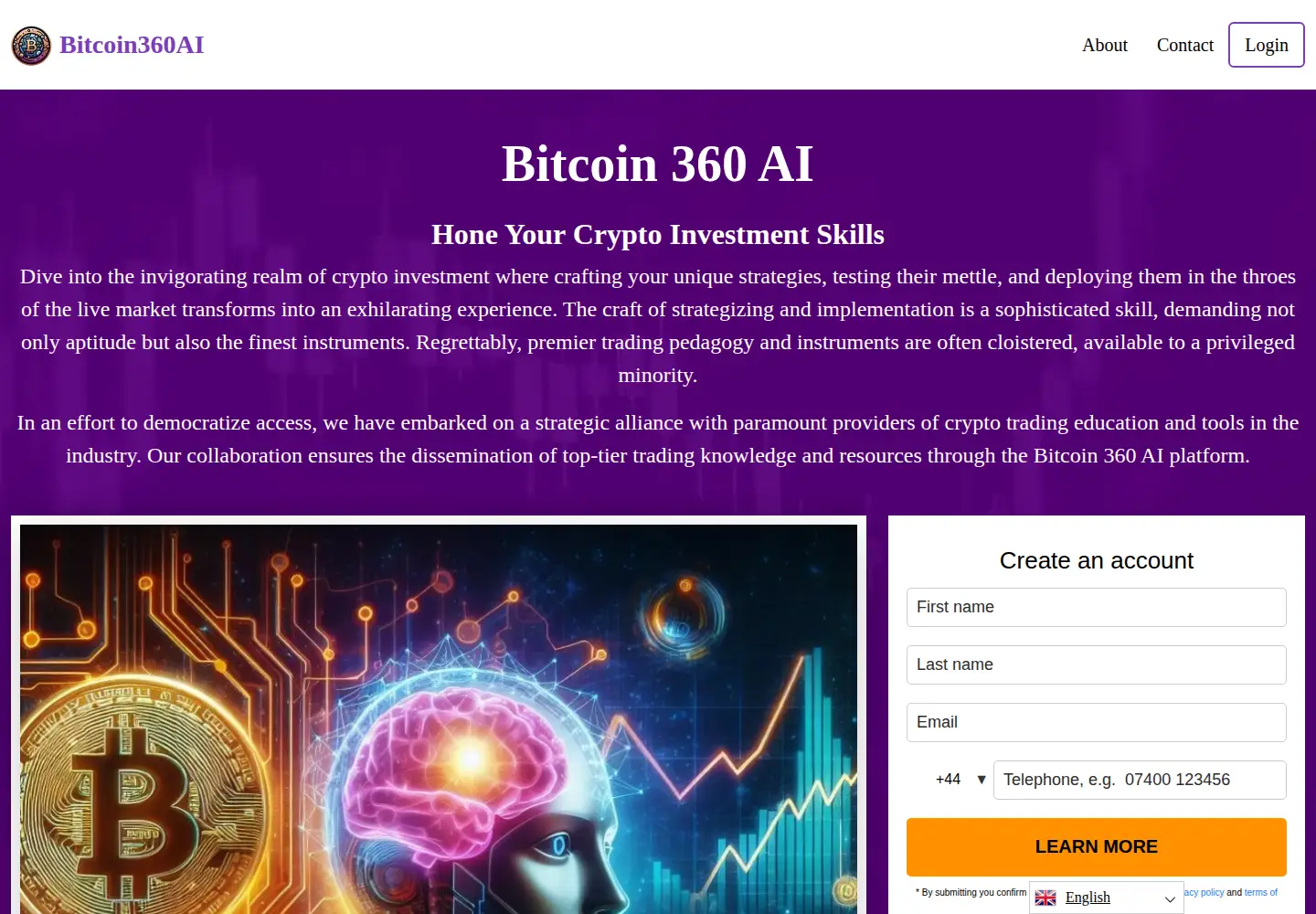 Screenshot of bitcoin360.online