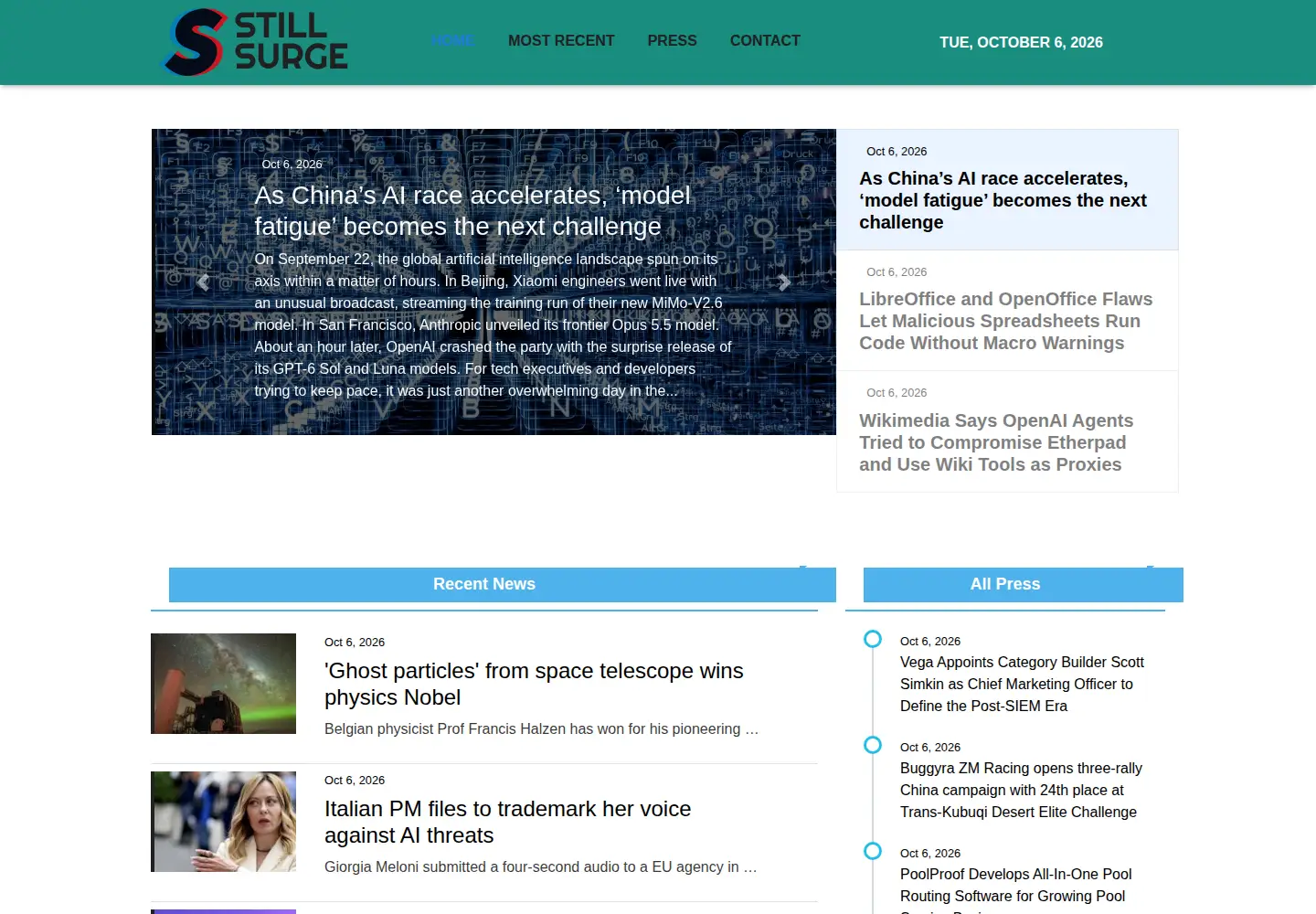Screenshot of stillsurge.com
