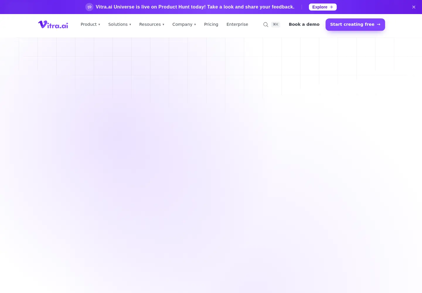 Captured homepage of vitra.ai in the current scan