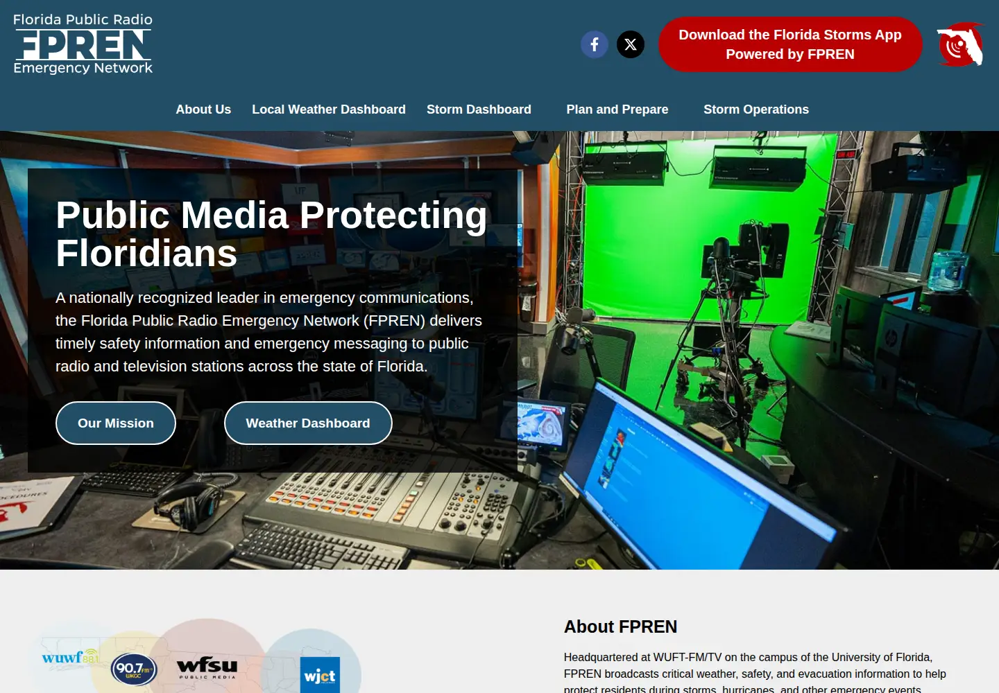 Screenshot of floridastorms.org