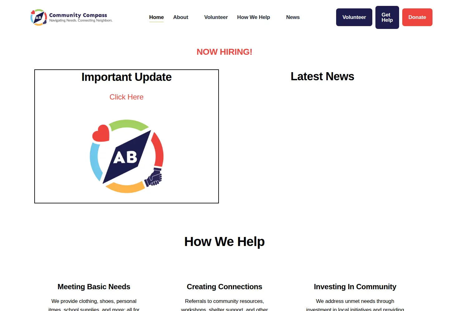 Screenshot of abccompass.org