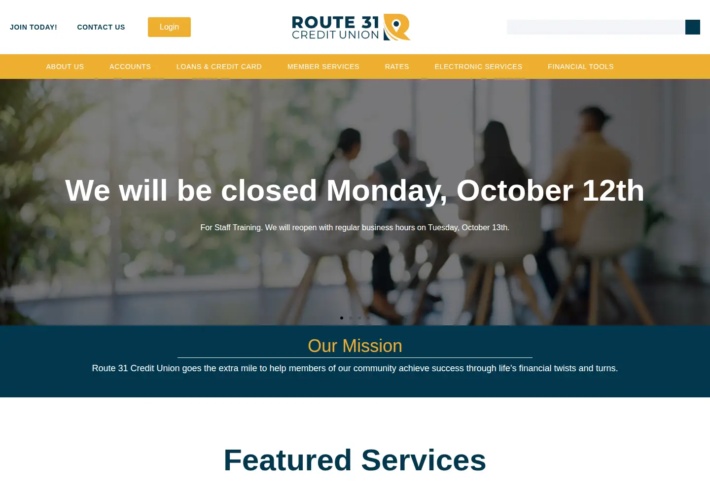 Screenshot of route31cu.com