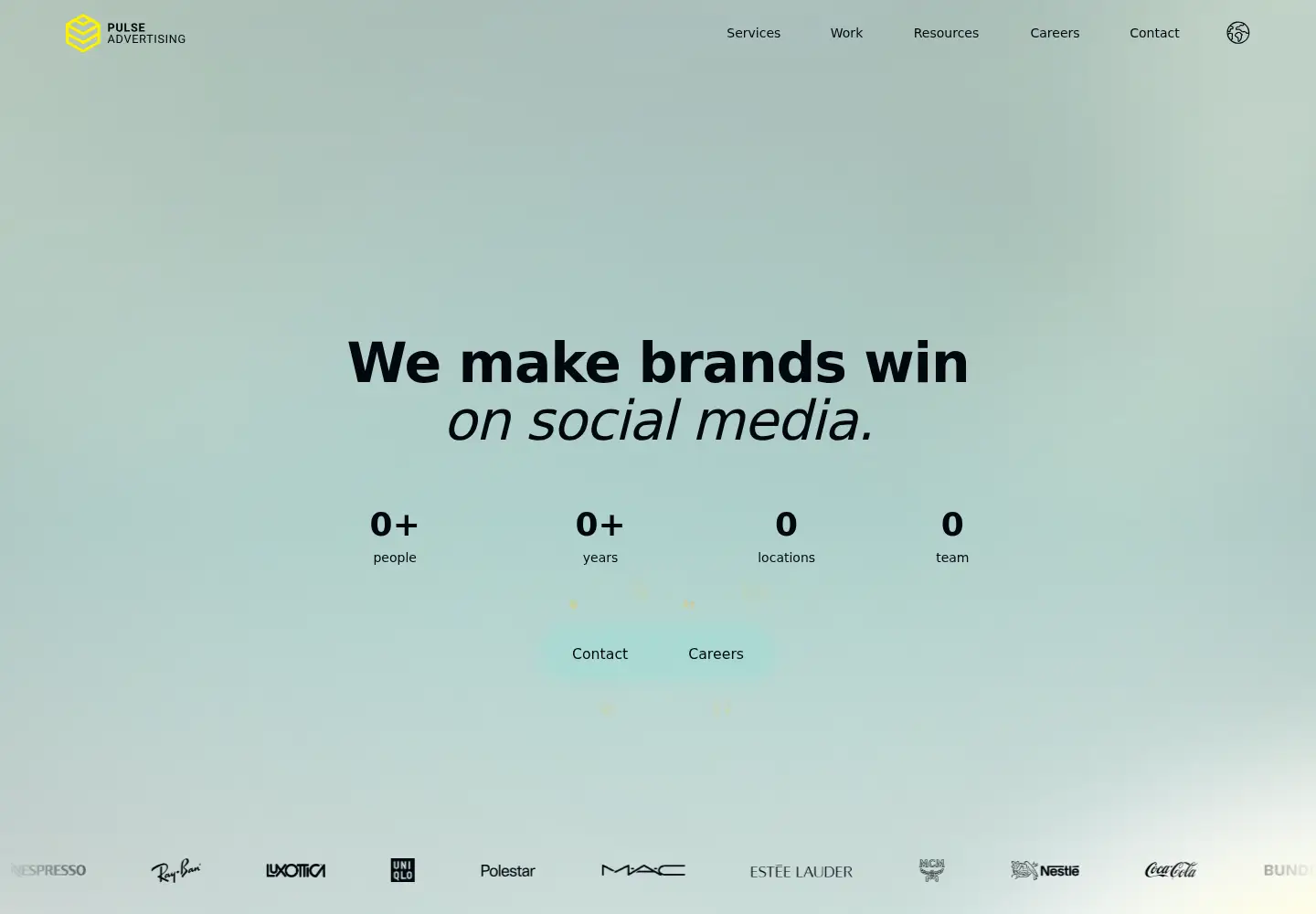Screenshot of pulse-advertising.com