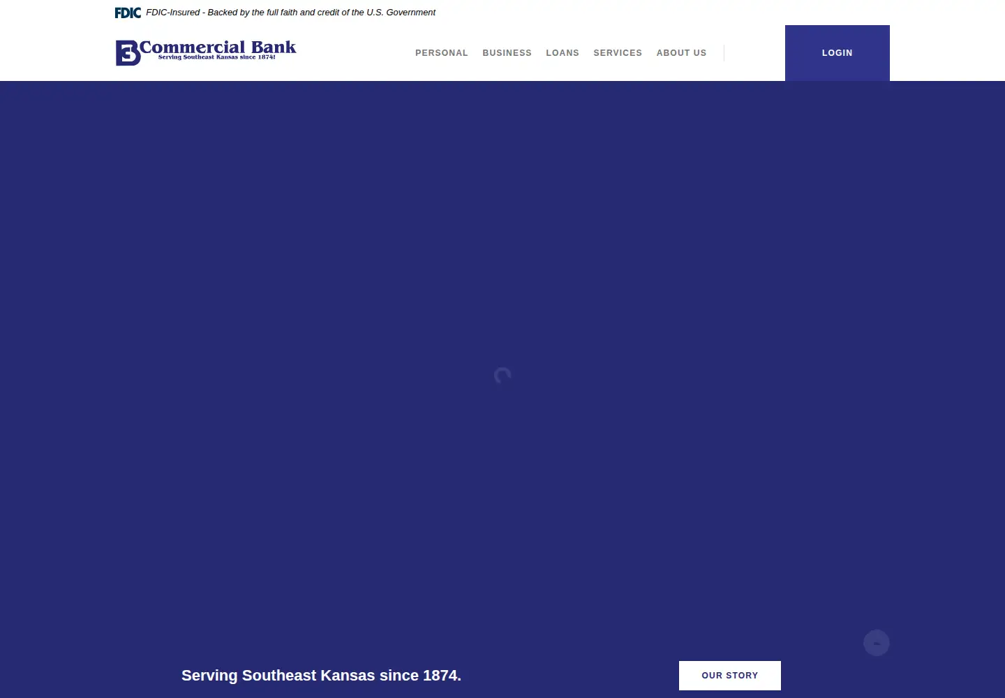 Captured homepage of commercialbank.net in the current scan