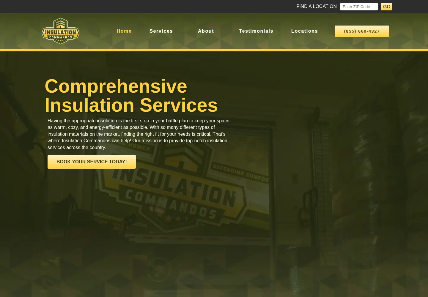 Screenshot of insulationcommandos.com