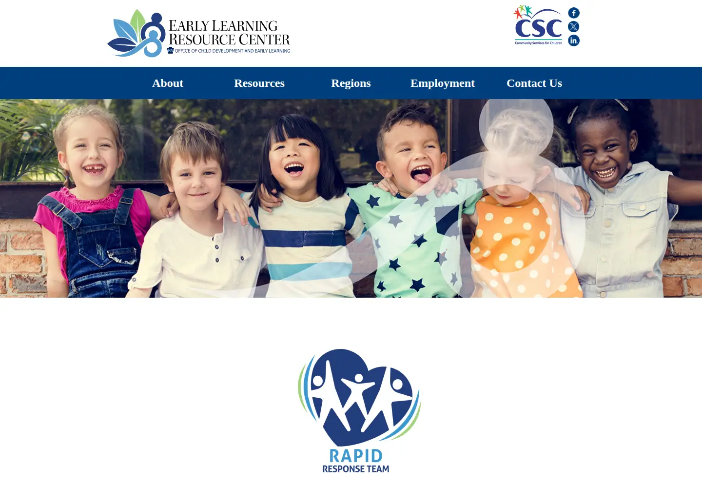 Captured homepage of elrc-csc.org in the current scan