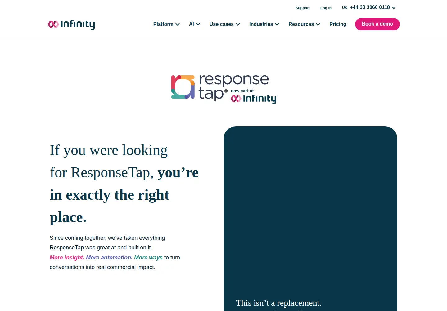 Screenshot of responsetap.com