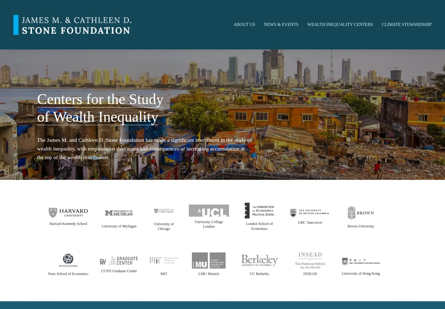 Captured homepage of stonefdn.org in the current scan