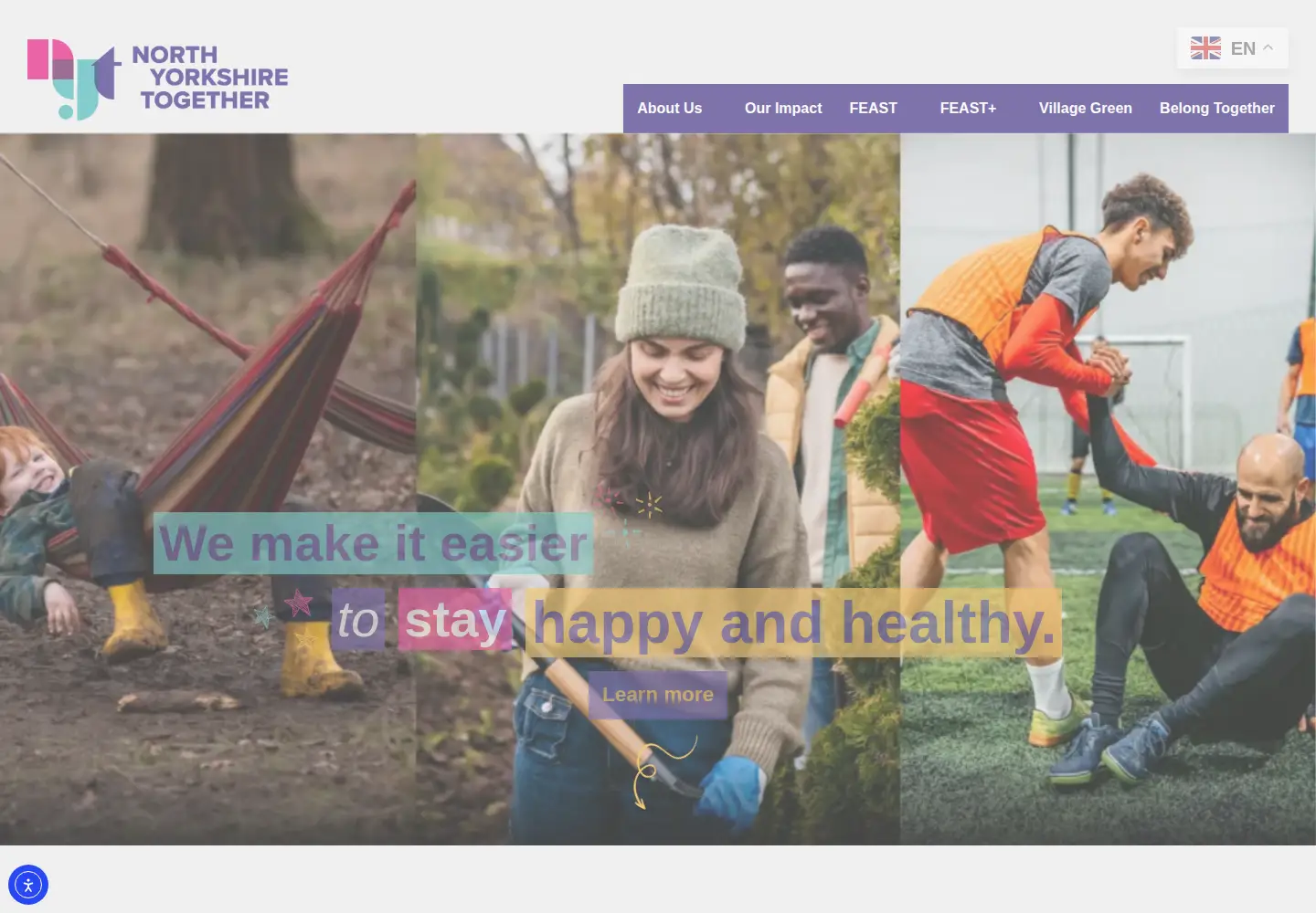 Captured homepage of northyorkshiretogether.co.uk in the current scan