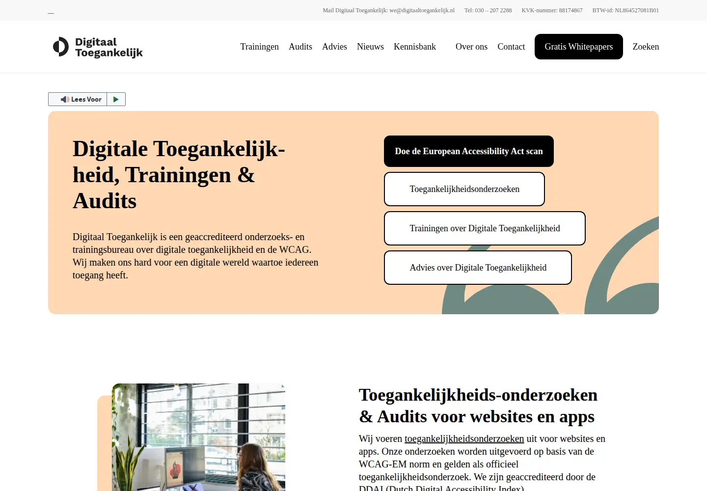 Captured homepage of digitaaltoegankelijk.nl in the current scan