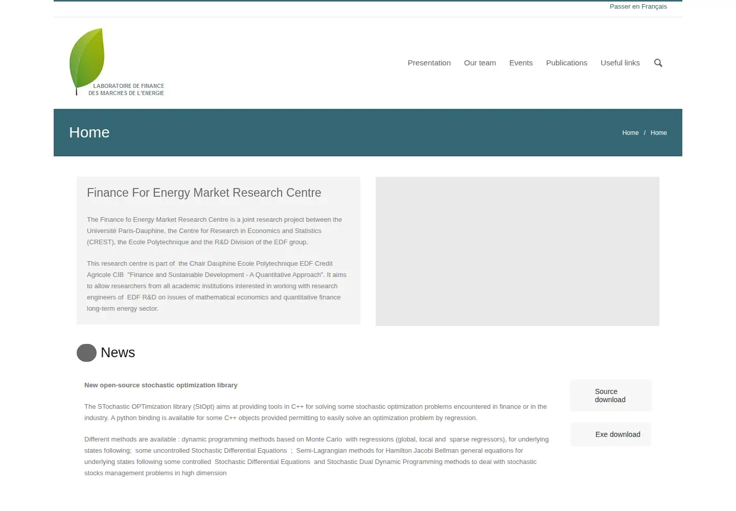 Captured homepage of fime-lab.org in the current scan