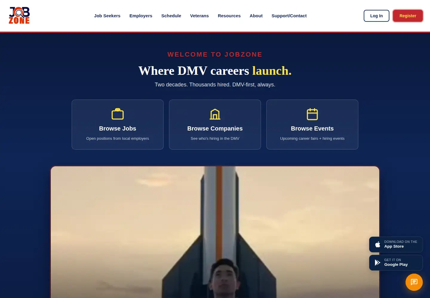 Captured homepage of jobzoneonline.com in the current scan